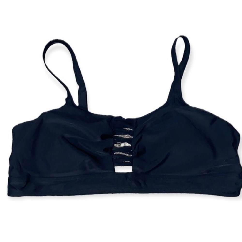 Involand black strappy bikini top‎ womens size 16w